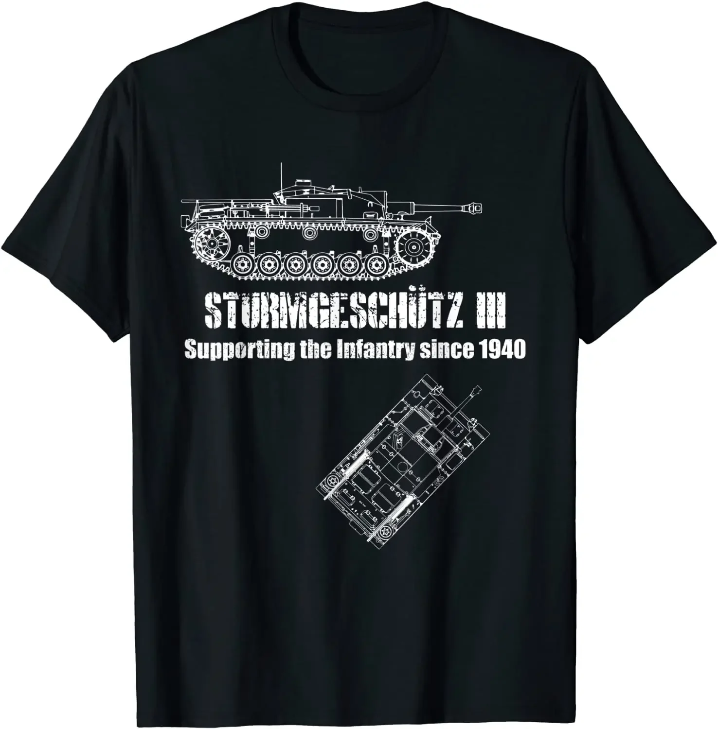 WWII German Sturmgeschutz III StuG 3 Wehrmacht Assault Gun T-Shirt 100% Cotton O-Neck Summer Short Sleeve Casual Mens T-shirt