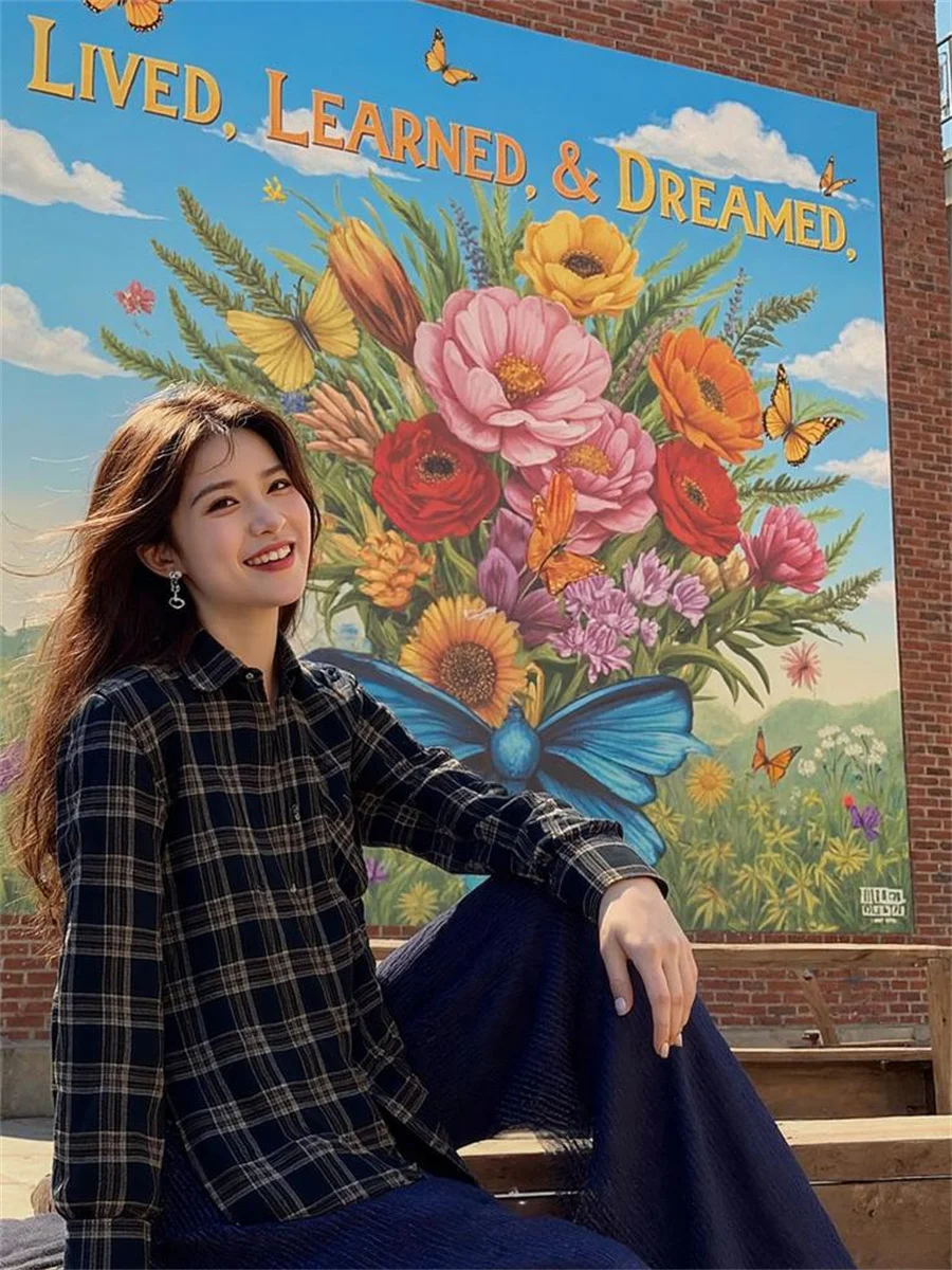 

Shirts Women Artistic Pattern Unique Creativity High-end Design Elegant Korean Fashion Sophisticated Appeal Graceful Draping