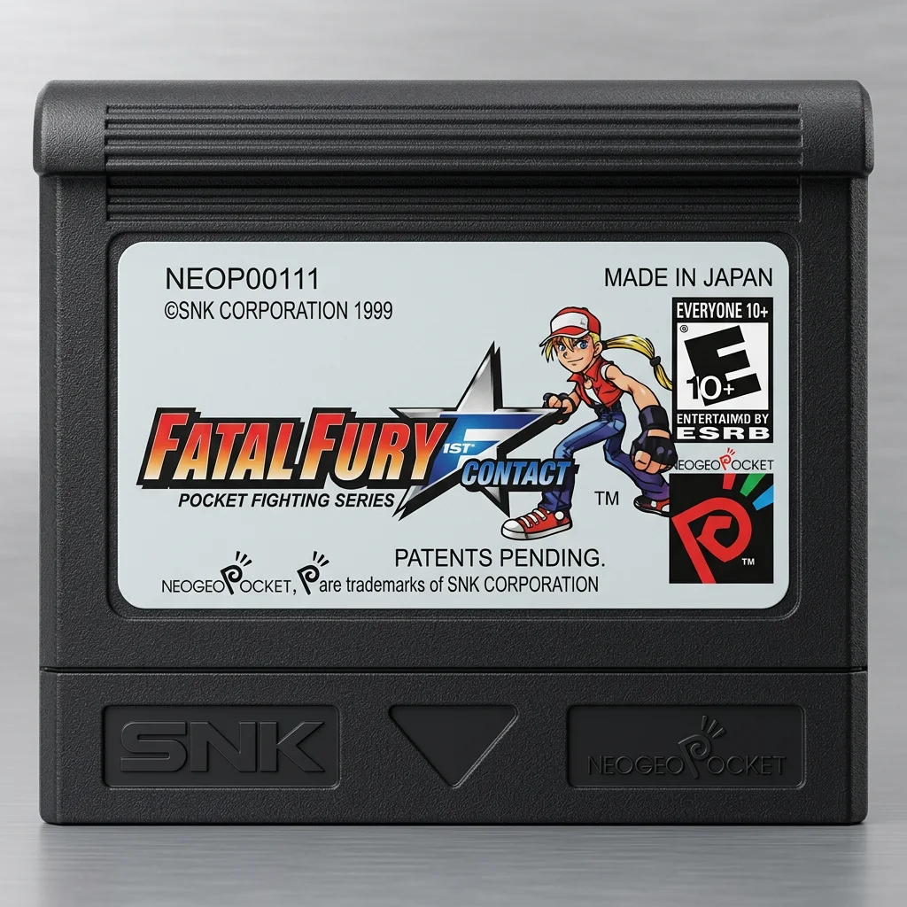Pocket Custom Game Cartridge | NGP & NGPC Compatible | Fatal Fury: First Contact | Localization (EN) | RetroExpansion