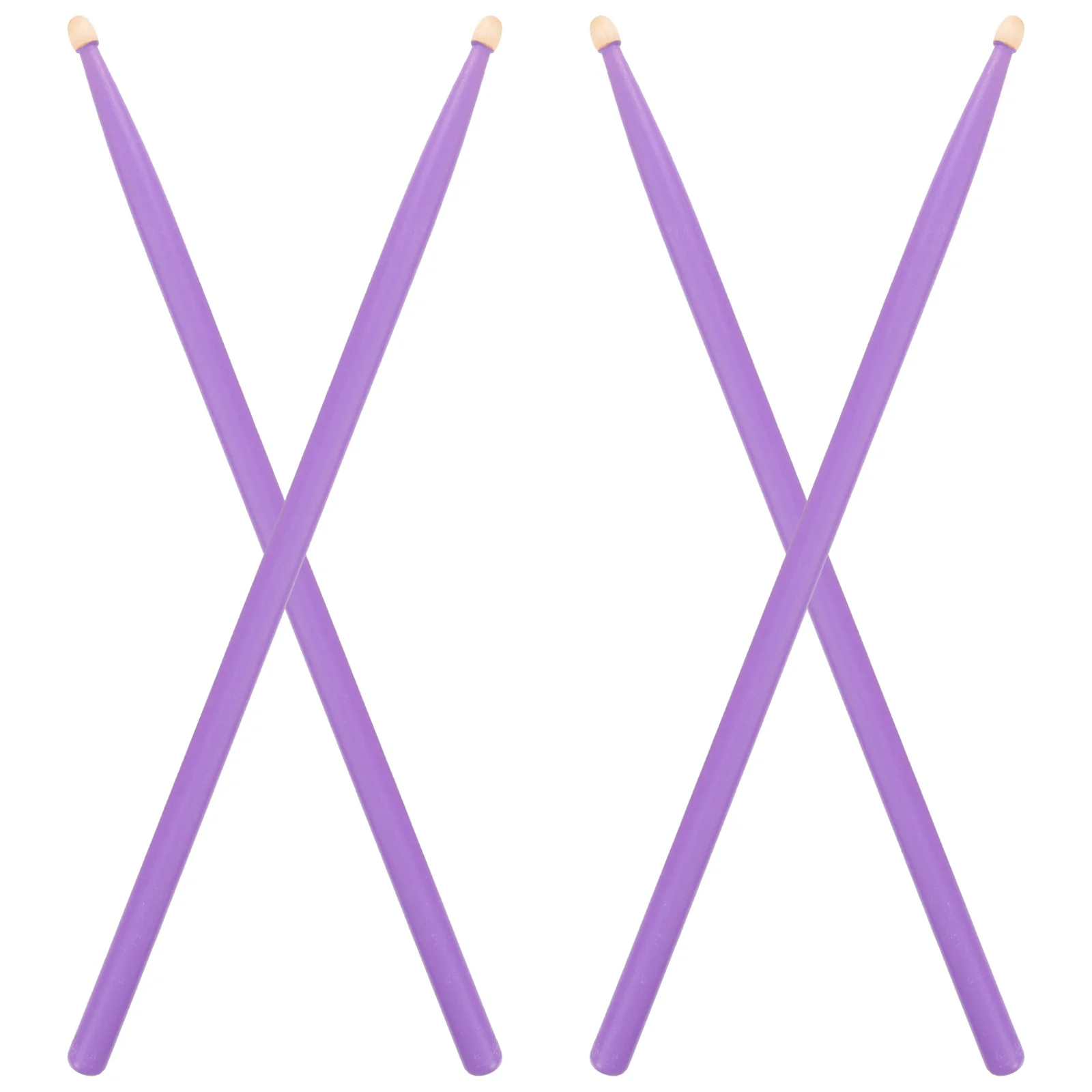 

2 Pairs Drum Sticks Maple Drumsticks Percussion Unbreakable Purple Child Snare