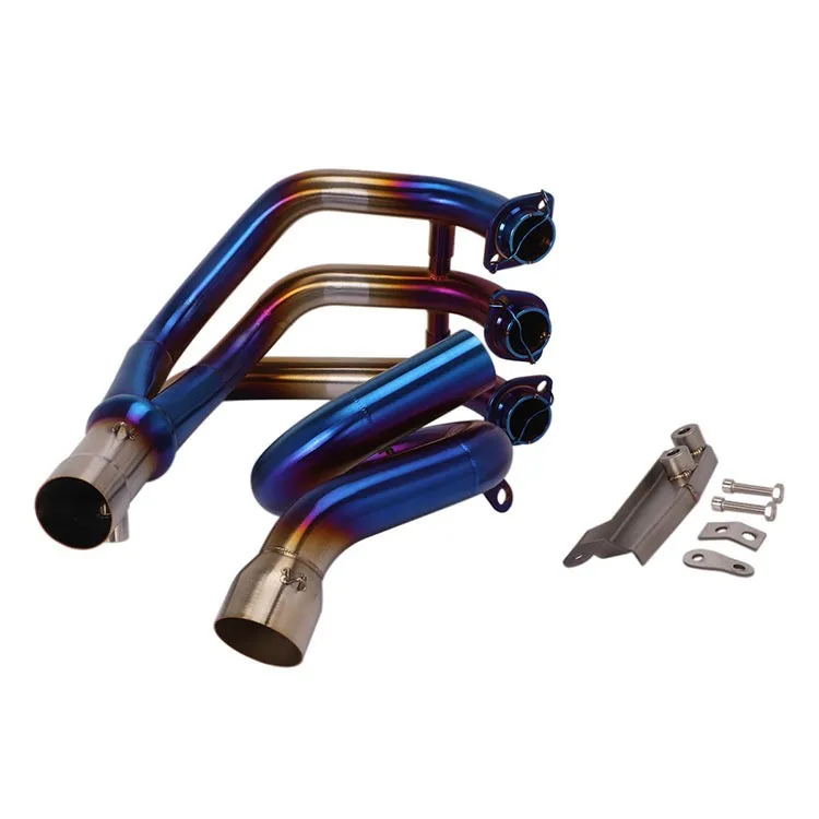 Для Yamaha MT09 2014-2020 FZ09 51 мм выхлопная система, соединительная труба, полусиние выхлопные трубы