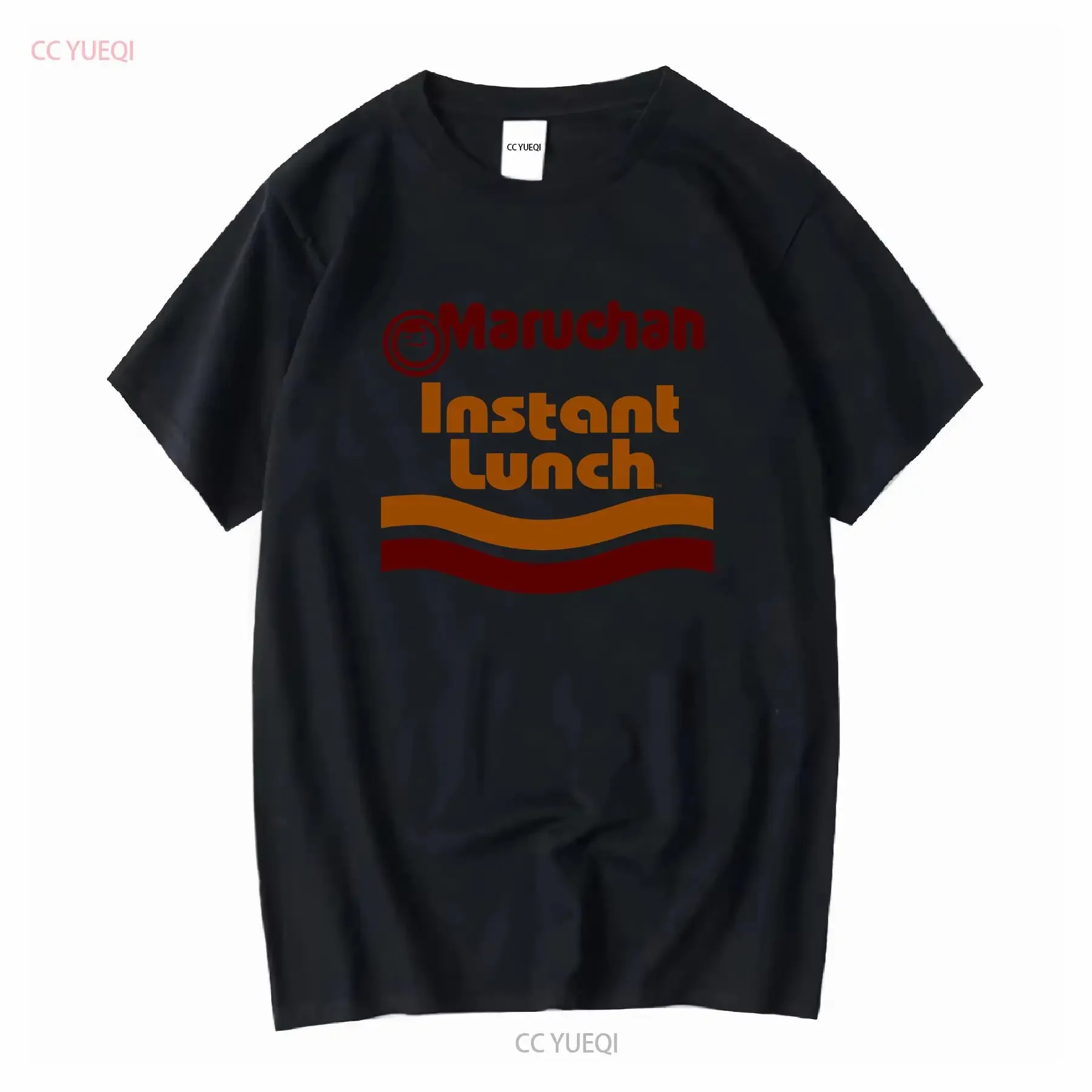 Maruchan Mad Engine Herren-T-Shirt in Weiß, Vintage-Waschung, Unisex, leicht stilvolle Designerkleidung, bequeme Streetwear