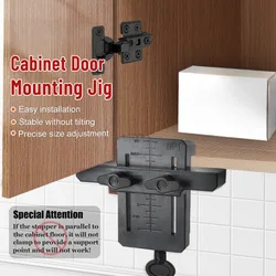 Household Hidden Door Mounting Jig, Armários Frame, instalar braçadeira, armário de madeira, braço de suporte porta, suporte plástico mini ABS