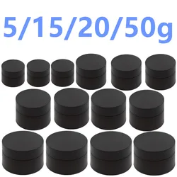 3g 5g 10g 15g Double Layer Thickening Jar Black Plastic Empty Makeup Jar Pot Travel Cream Cosmetic Container Refillable Bottles