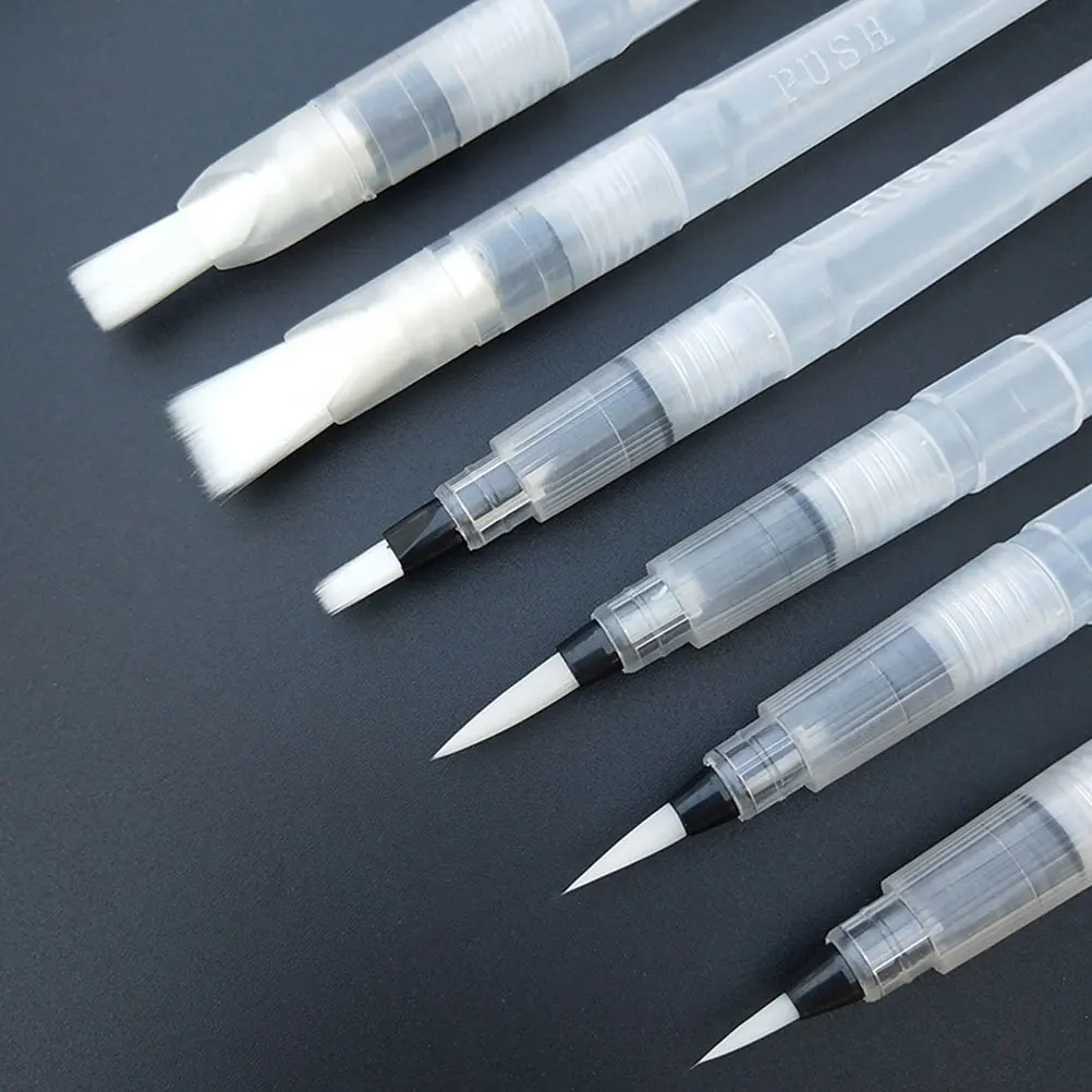 

9Pcs Watercolor Brush Pen Set with Precision Tips Adjustable Water Flow Reusable Easy Rinse Ideal for Sketching Blending Art