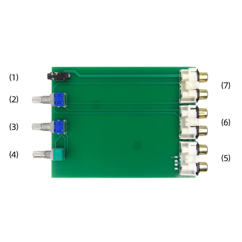 HIFI ضياع 1 المدخلات 3 الناتج RCA HUB موزع الصوت إشارة مفتاح جهاز انتقاء مصدر الجلاد لهجة حجم للوحة مكبر للصوت