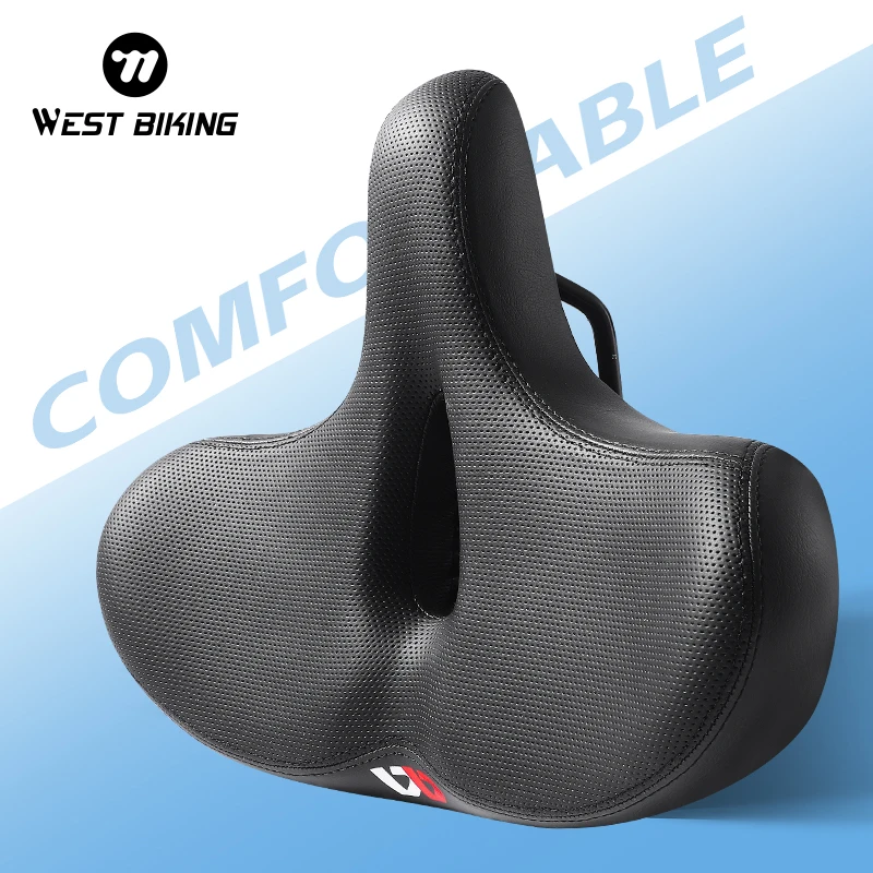 WEST BIKING Widen Bicycle Seat Super Comfortable Ergonomic Bicycle Saddle Road MTB Bike Shockproof Cycling Seats Soft Cushion