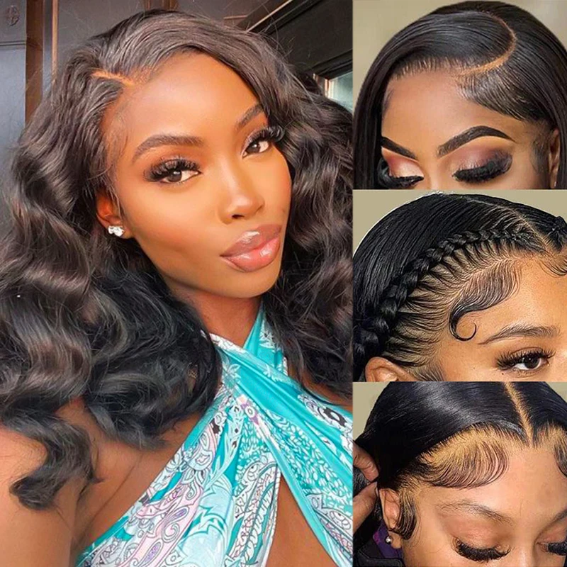 

Bob Wig Human Hair 13x4 Frontal Lace Wig Body Wave Lace Front Wigs Human Hair Pre Plucked Bob Wigs for Women Human Hair Wigs