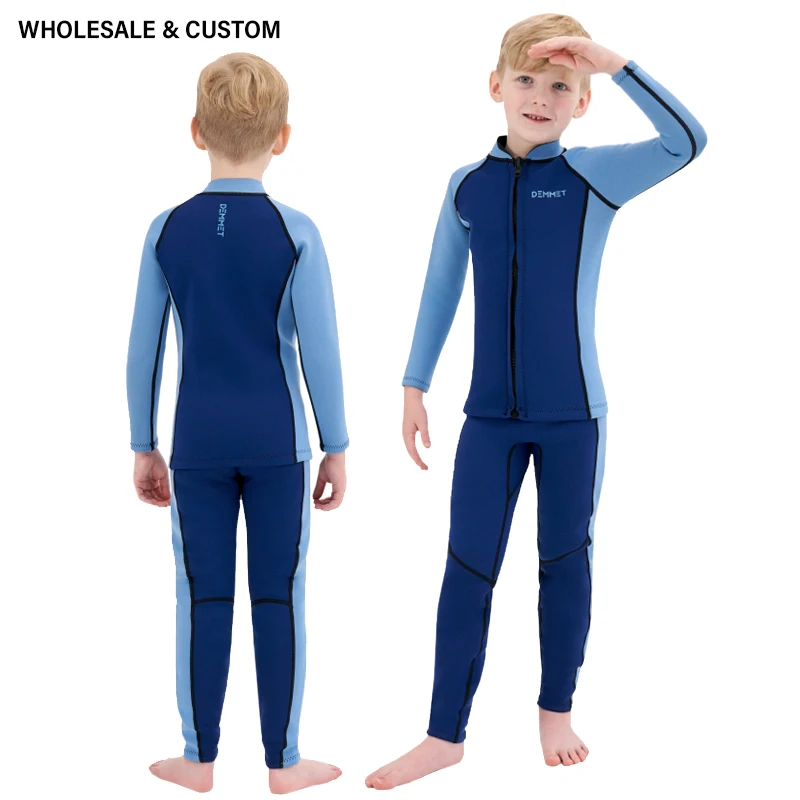 1.5 Adult children's wetsuits, boys' and girls' long-sleeved warm floating diving mothersuits, casual jellyfish suits