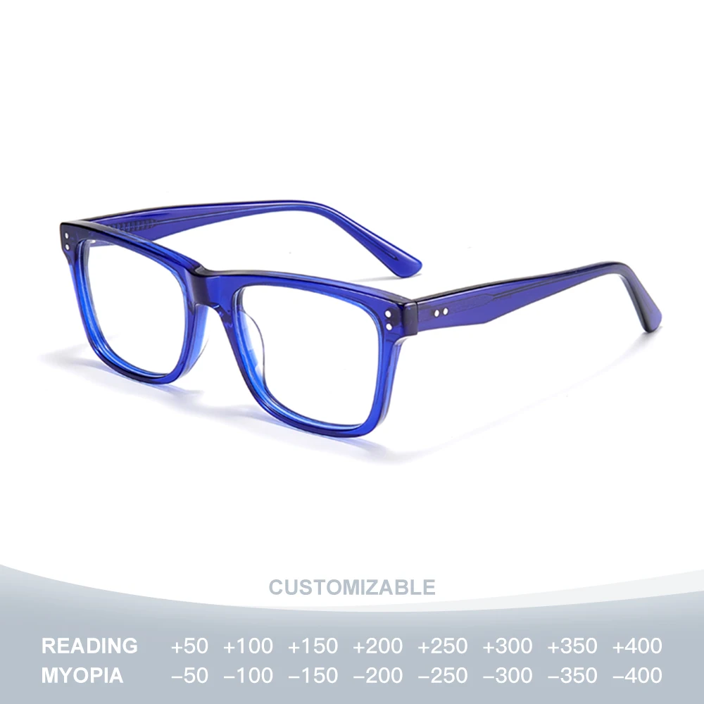 

Fashion Square Prescription Glasses for Men & Women Handmade Acetate Photochromic Progressive Eyewear New Style Optical Frame