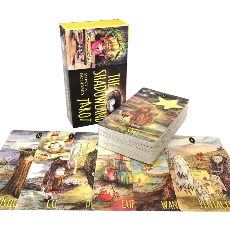 بطاقات Shadowland Tarot Decks للمبتدئين النسخة الإنجليزية للمحترفين لعبة Fortune Telling