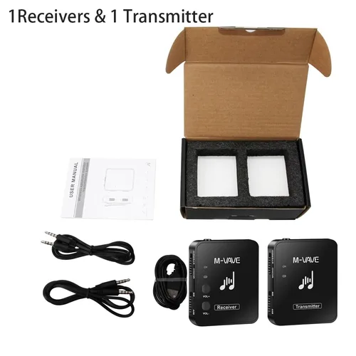 Imagen 2 del producto 2025 M-vave Original WP10 2,4G transmisor receptor auricular inalámbrico Monitor con botón de volumen soporte estéreo Mono al por mayor