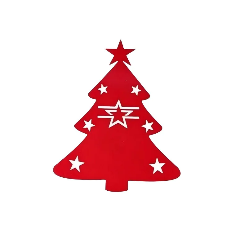 

【12 Pcs Christmas Tree 】Festive Plate Mats for Holiday Dining, Kitchen Decor, Xmas Table Setting - Christmas Table Decorations