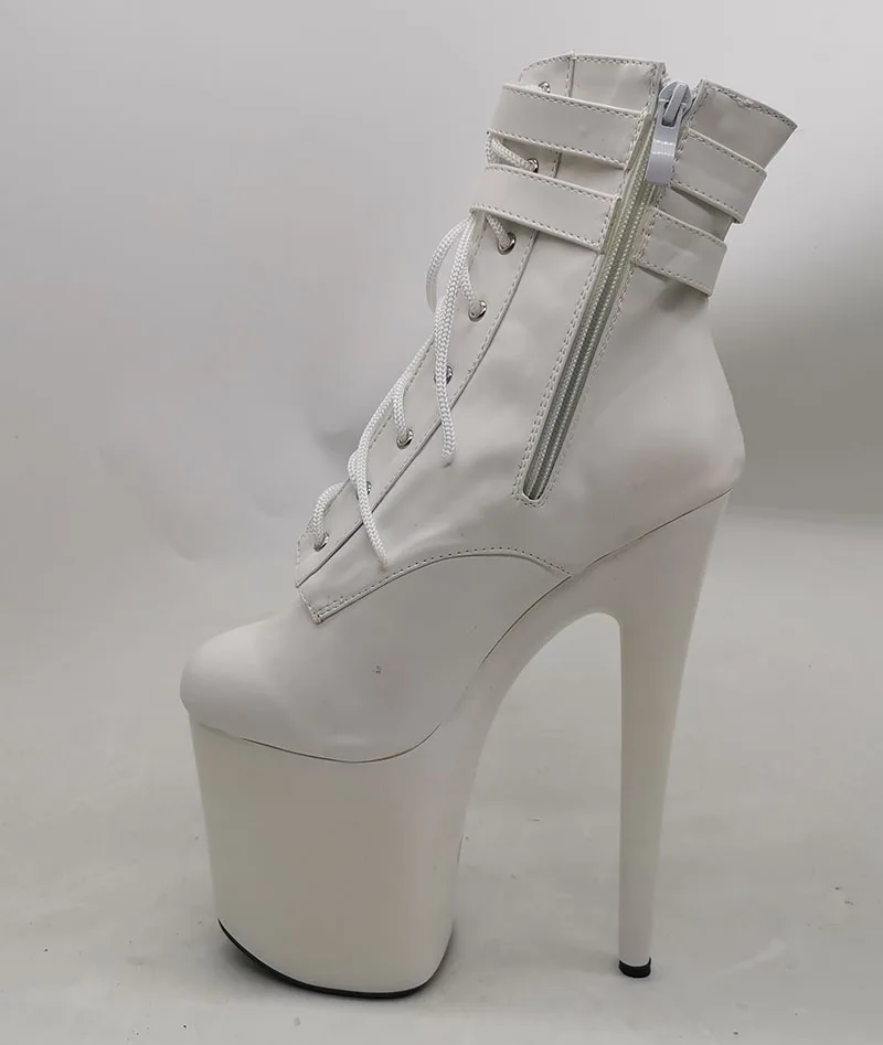 LAIJIANJINXIA nuovo 20CM/8 pollici PU superiore Sexy esotico tacco alto piattaforma partito stivali da donna scarpe da Pole Dance C095