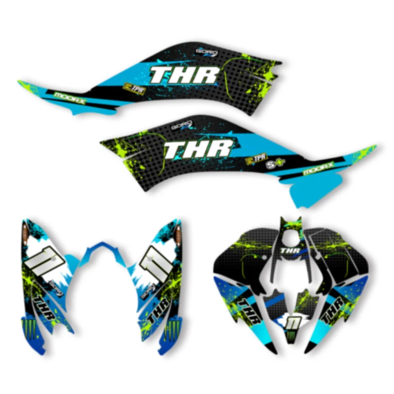 

DSMTECH Custom Motorcycle Graphics Enduro Decals Stickers Kits For YAMAHA RAPTOR 125-RAPTOR 250 002