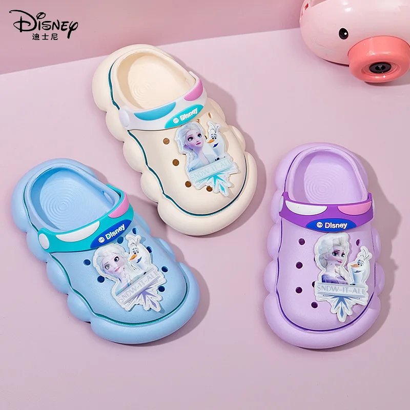 Disney slippers Elsa Princess cartoon girls beach shoes Baotou small children indoors and outdoors sandals