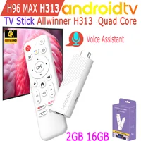 H96 Max H313 Android TV Stick Allwinner Quad Core 4K HDR Wifi6 asistente de voz RAM 2GB ROM 8GB 16GB reproductor multimedia Smart TV Box