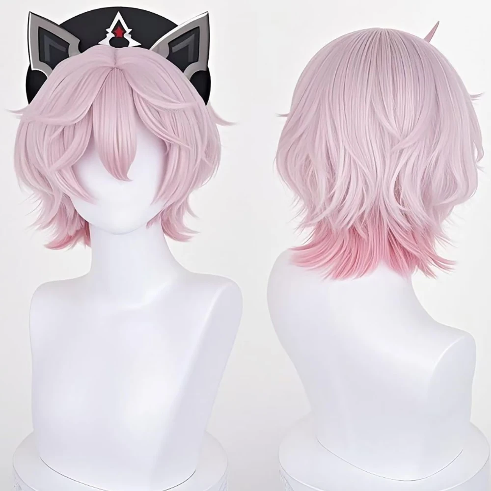 Picture 3: HAIRJOY Synthetic Hair Genshin Impact Dahlia Cosplay  Wig Ombre  Pink Costumes Anime Wig Rose Net
