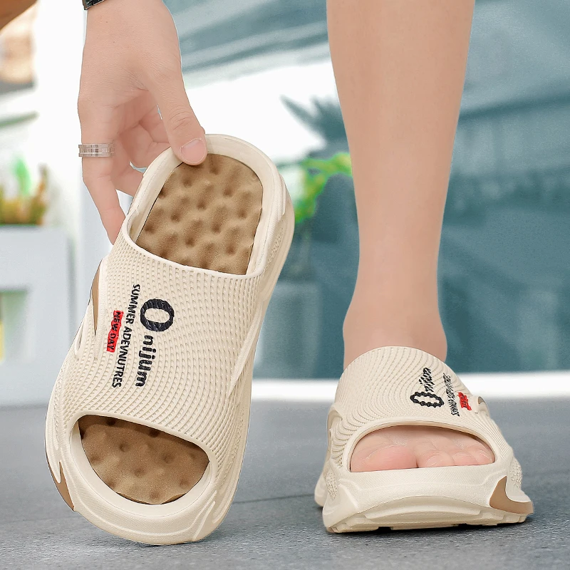 Sommer Neues Design Herren Massage-Hausschuhe Indoor Outdoor Sandalen Strand Herren Freizeitschuhe EVA Weiche Slides Herren Paar-Hausschuhe – Detail 10