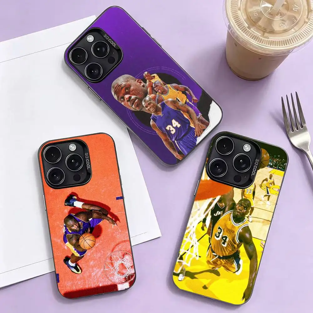 

S-Shaquille O-ONeal Basketball Phone Case For iPhone 17,16,15,14,13,12,11 Plus,Pro Max,XS,Colorful Silver Phone case Funda Cover