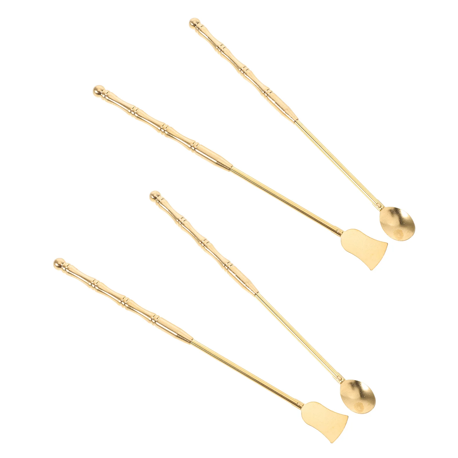 

4pcs Tools Set Copper Spoon Shovel For Burner Tea Ceremony Yoga Room Use Incense Burner Accessories Reliable Incense Supplies