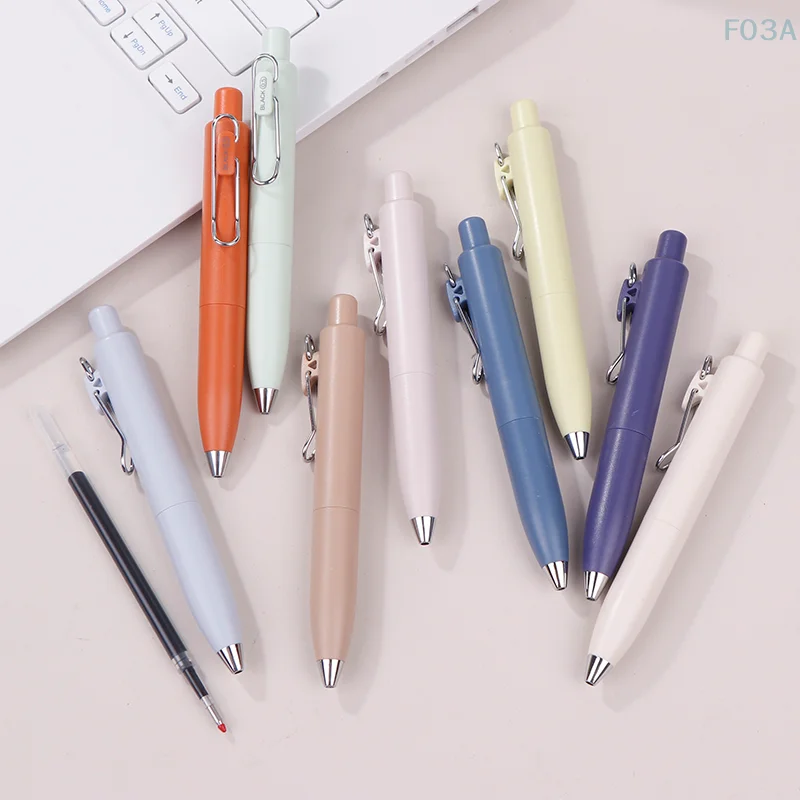 0.5mm Small Thick Core Fat Mini Pocket Pen Neutral Quick Dry Waterproof Uniball One Push Portable