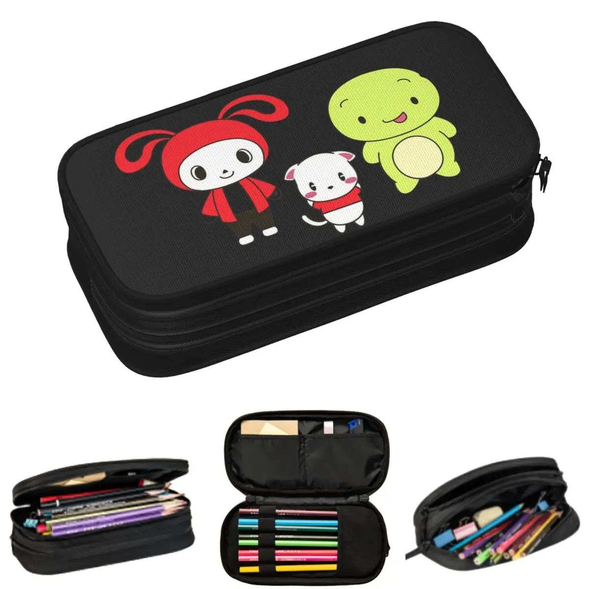JJ MIKEY MAIZEN مقلمة للطلاب الهدايا صندوق القلم حقيبة أقلام رصاص تخزين كبير قلم رصاص الحقيبة تخزين لوازم مكتبية