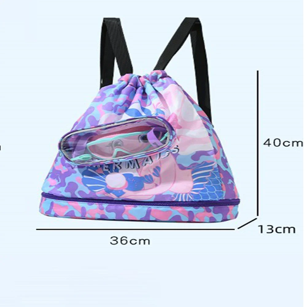 Bolsa de natación con separación seca y húmeda, mochila impermeable para niños, bolsa de almacenamiento de natación, bolsa de almacenamiento de playa, bolsa de lavado bucal