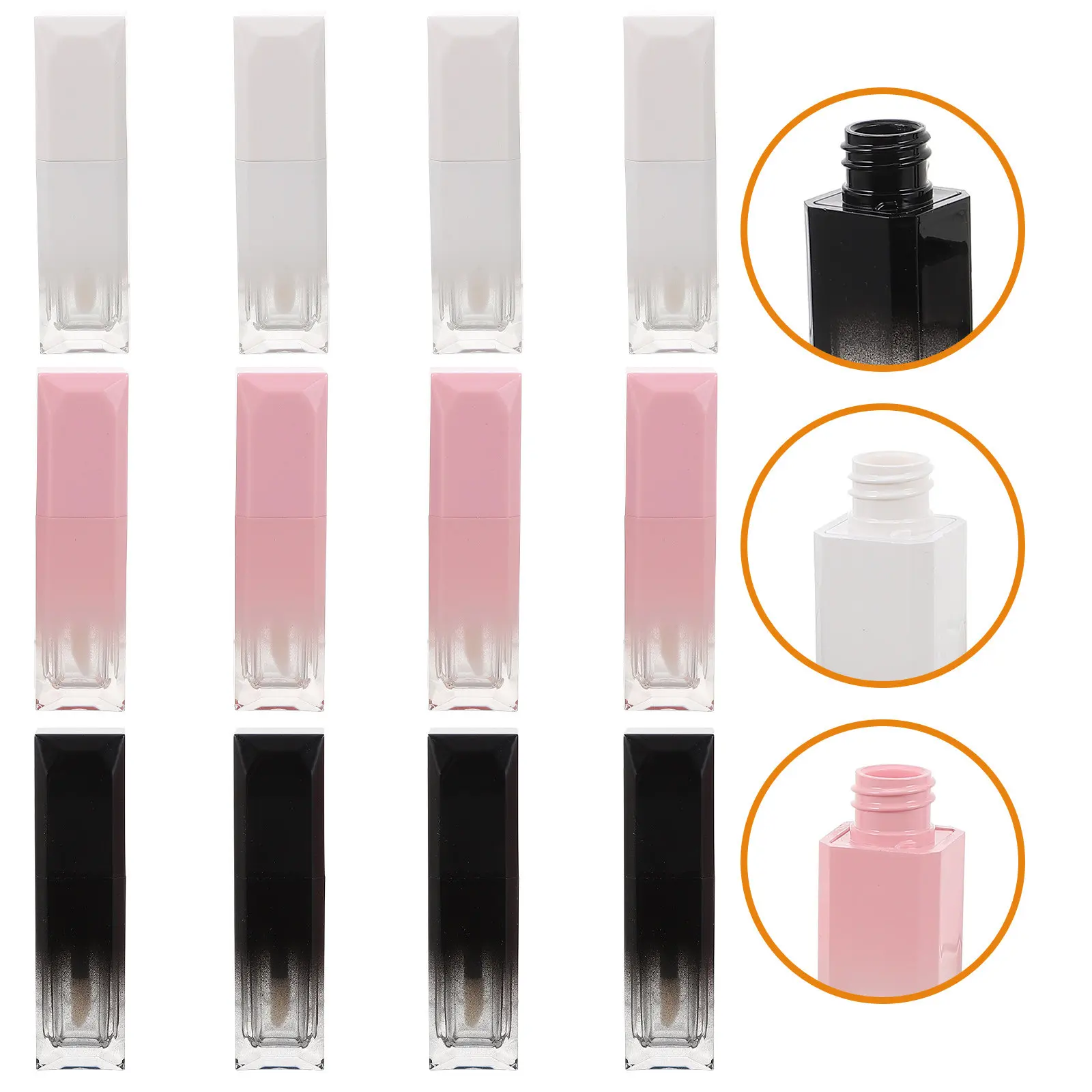 12 Stuks Lip-Glaze Tubes Creatieve Kleurverloop DIY Containers voor Lipgloss Oliebalsem Hervulbare Reisvriendelijke Fles