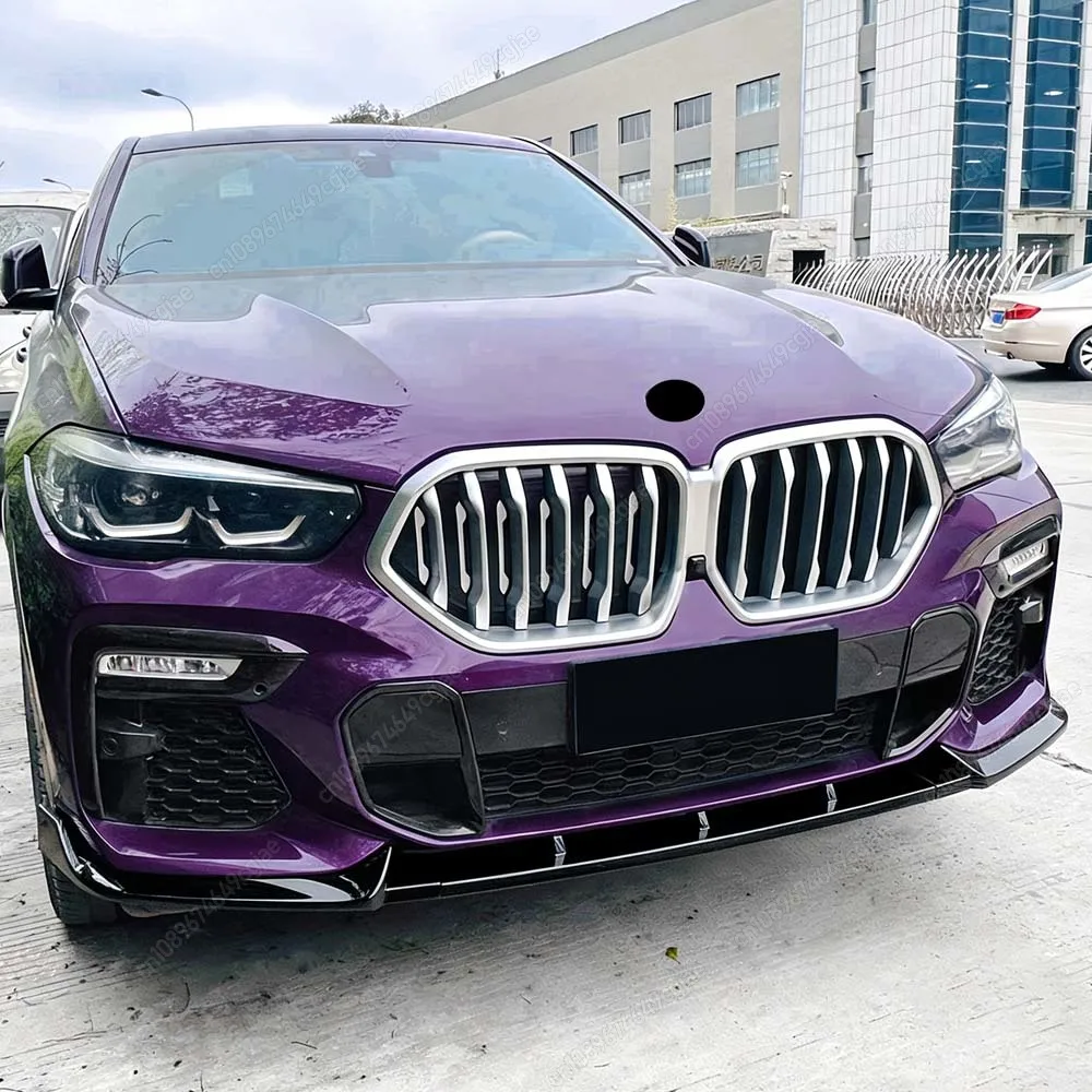 

Front Bumper Spoiler Lip Splitter Diffuser Gloss Black Kit For BMW X6 G06 M-Sport M50i M50d xDrive30d xDrive40i 2019-2023 Tuning