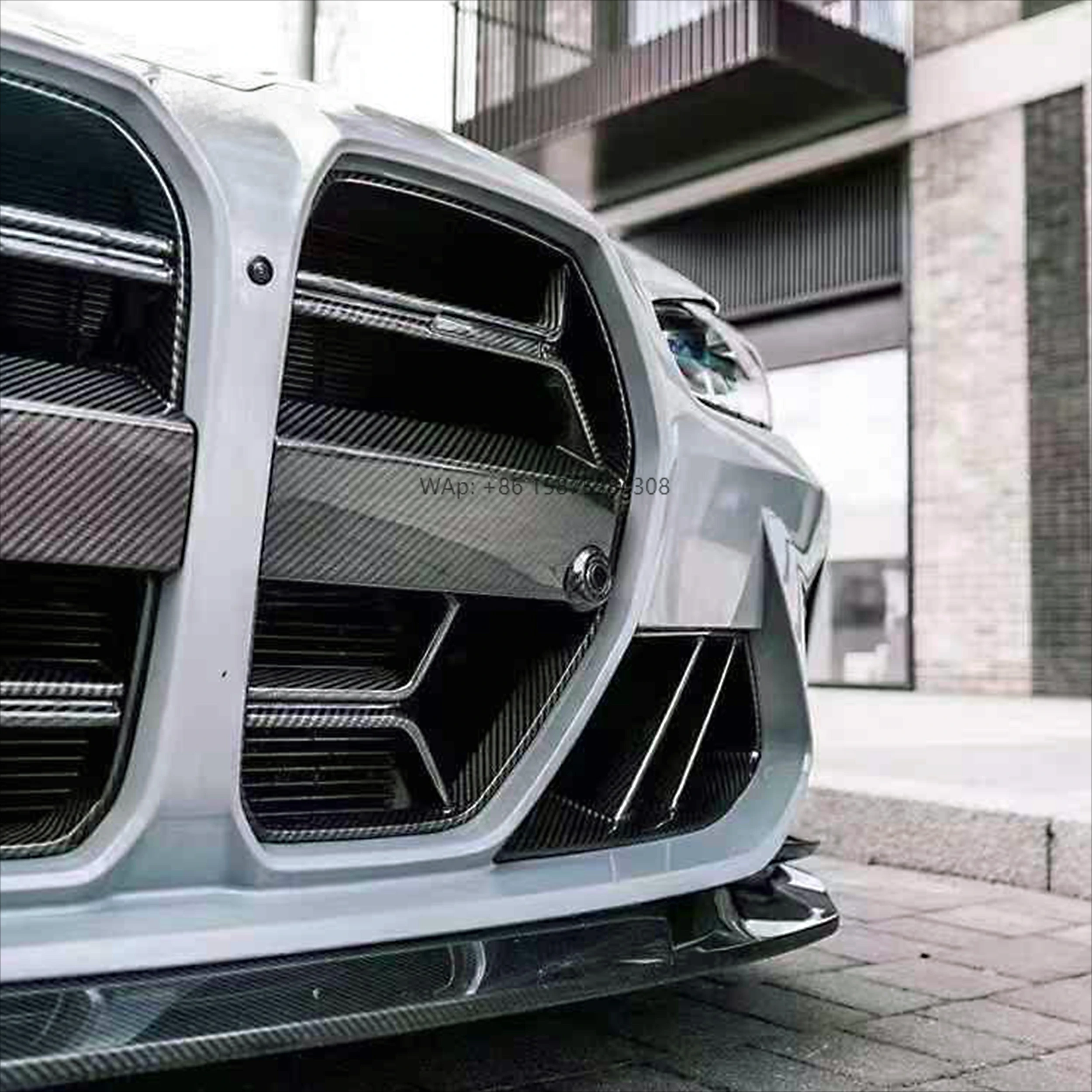 

100% Dry Carbon Fiber R Style Front Fender Splitter Replacement for G80 G81 G82 G83 M3 M4 2021+ Front Vent Trims