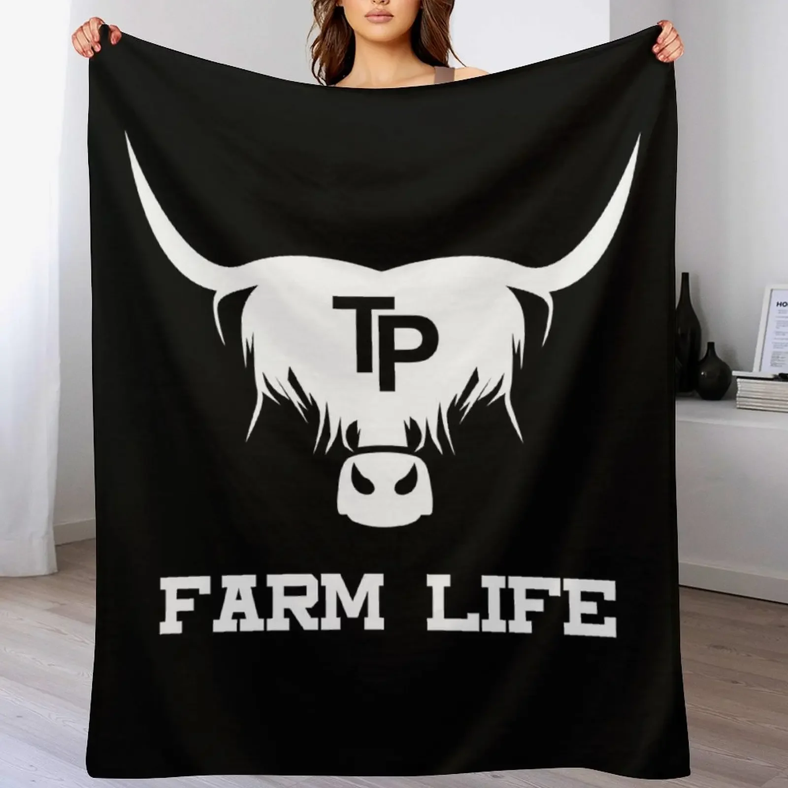 Tom Pemberton Merch Farm Life Logo Throw Blanket Ultra Soft Flannel Fleece Blanket for All Seasons
