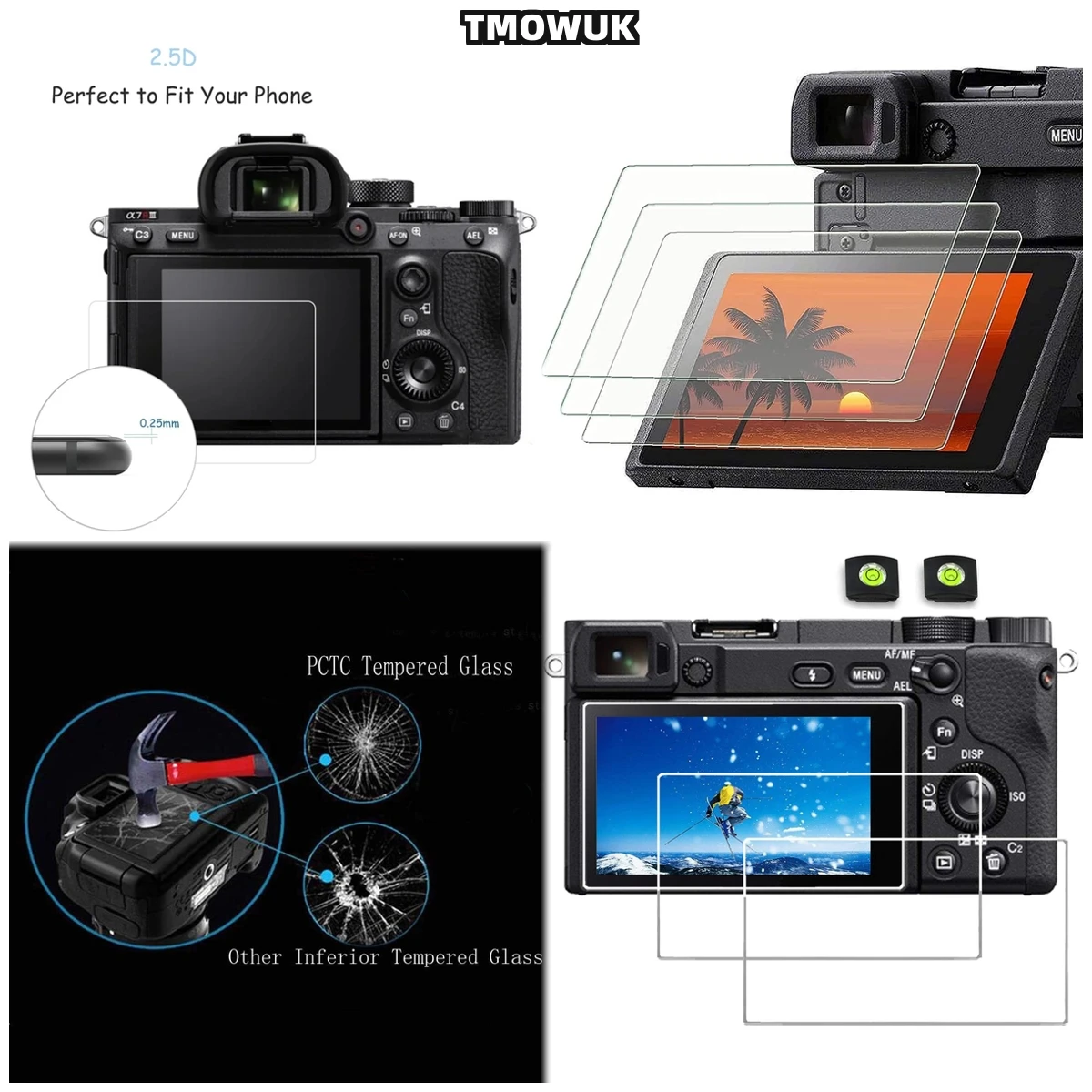 

Tempered Glass Screen Protector For RX10 III IV V FX3 RX100 III IV VI VA ZV1 ZVE10