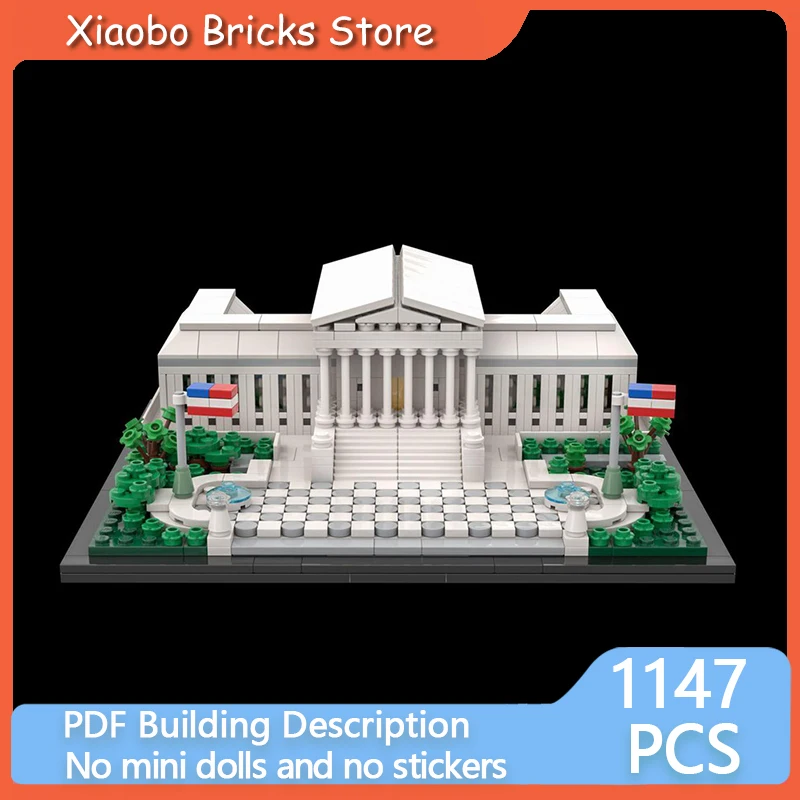 

City Street View Model MOC Building Bricks Supreme Court Building Modular Technology Gifts Holiday Assemble Children Toys Suit