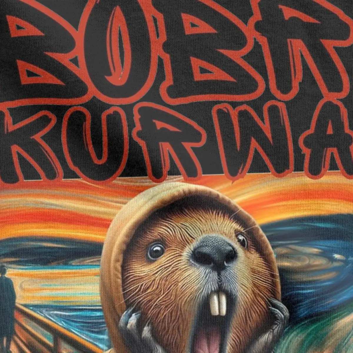 Men Kurwa Bobr Bober Beaver Boberek The Scream T Shirt 100% Cotton Tops Humor Short Sleeve Crewneck Tees Plus Size T-Shirt