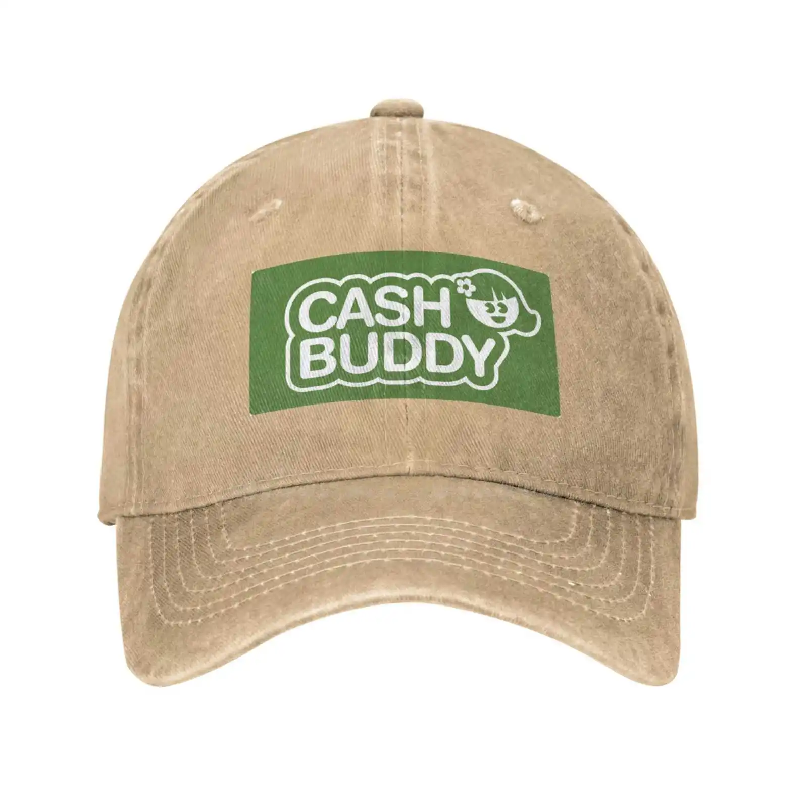 Cash Buddy Logo Print Graphic Casual Denim cap Knitted hat Baseball cap