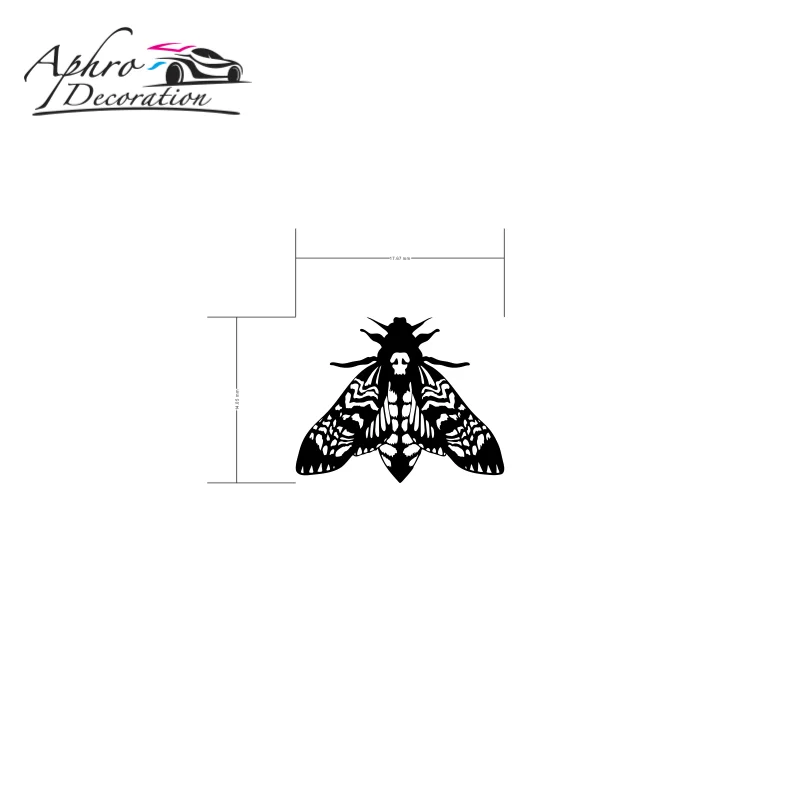 Gothic Death Head Moth Art Wall sticker Decor Halloween decorations living room door window glass decal #314 view 6