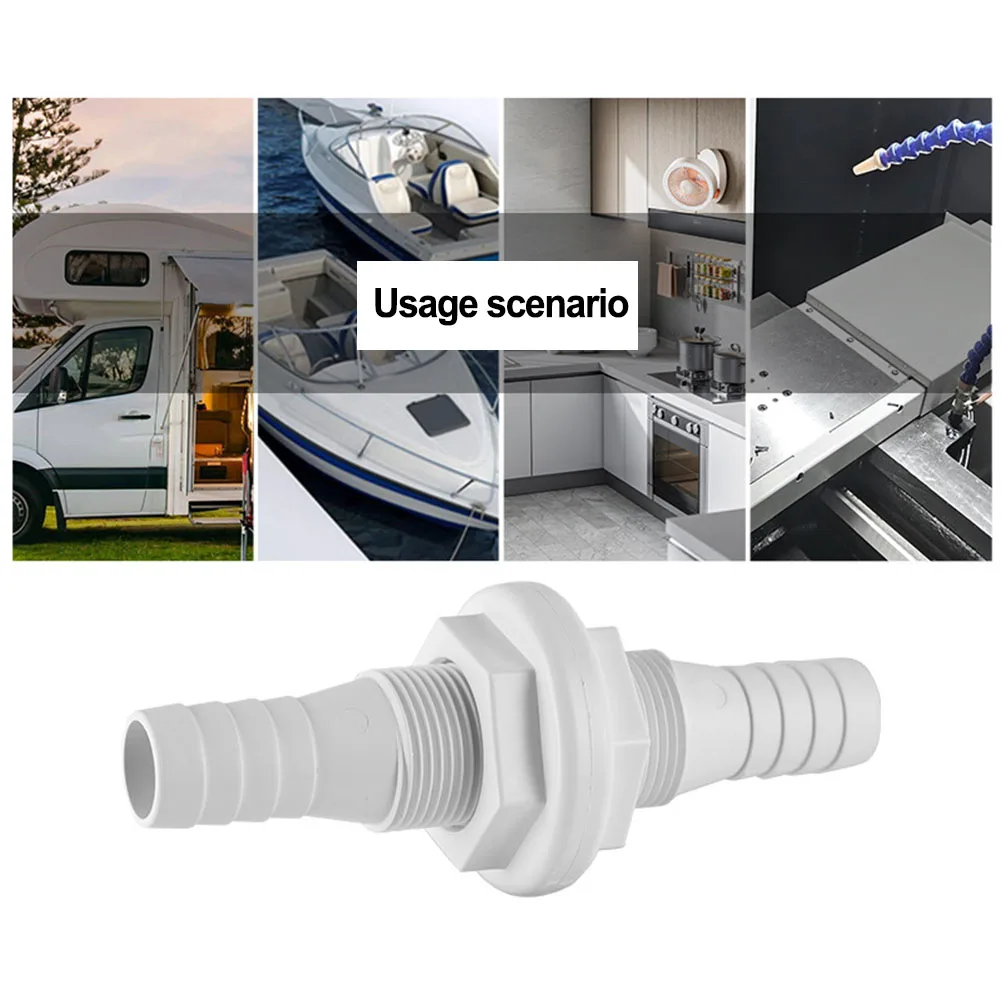 لليخوت للقوارب موصل الخرطوم موصل مزدوج الأطراف 19 مللي متر 3 4 بوصة من خلال موصل استنزاف الهيكل ABS البلاستيك البناء