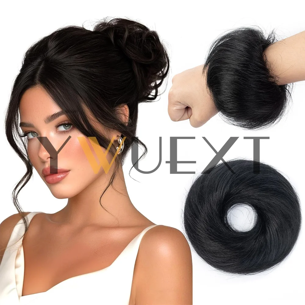 Moños de Cabello Humano, Extensiones de Cabello Brasileño, Coletas, Scrunchies, Updos, Donuts, Chignons para Mujer