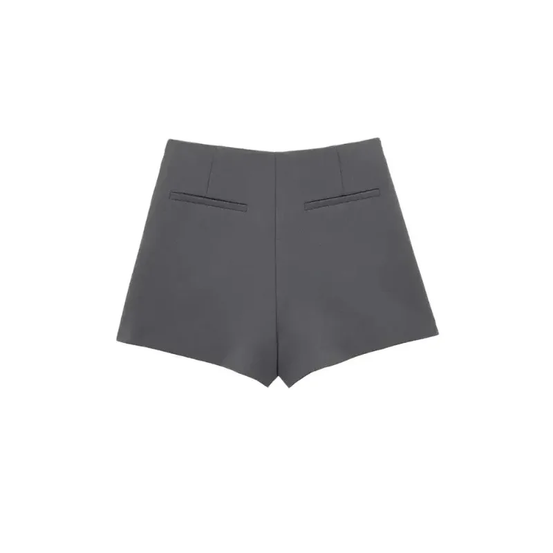 กระโปรงกางเกงขาสั้นแบบไม่สมมาตร Fanan 2026 สำหรับผู้หญิง สีพื้น เอวสูง ซิปด้านข้าง แฟชั่น