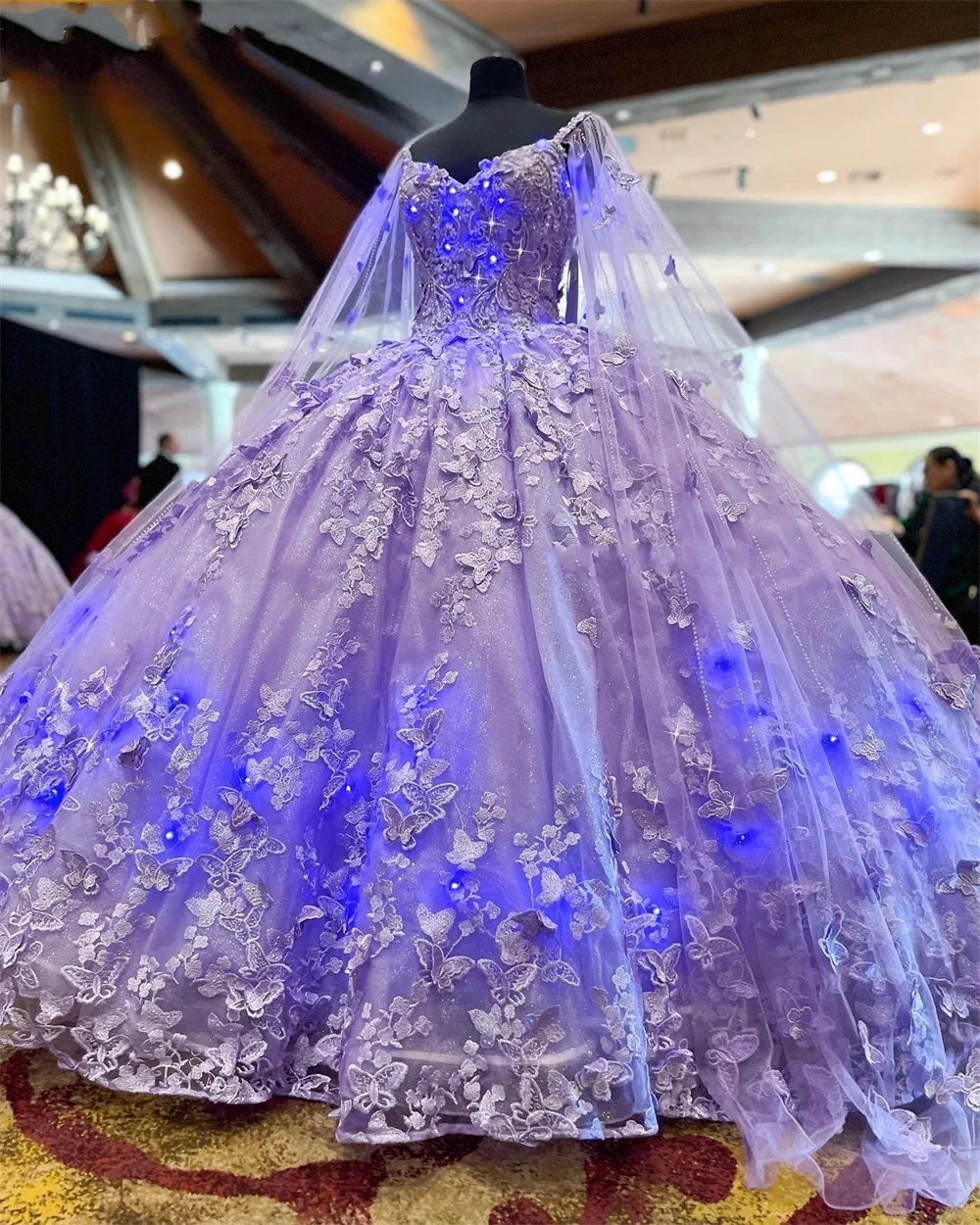 Vestidos Princesa Quinceanera Lilás, Vestido de baile, Apliques de Espaguete, Doce 16 Vestidos, 15 Anos Mexicano