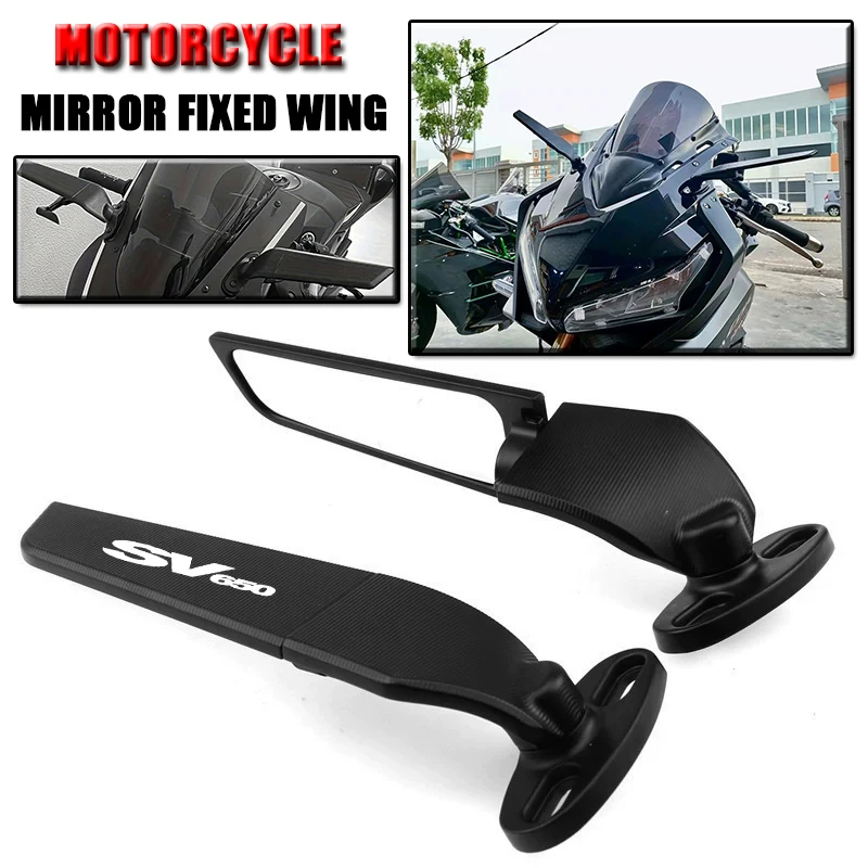 Para Suzuki SV650 SV650S SV650x SV 650 espejos de motocicleta kits de espejos Stealth Winglets para girar espejos ajustables