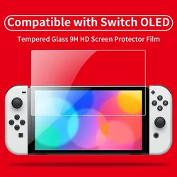 2pcs Tempered Glass Screen Protector Compatible with Nintendo Switch OLED 9H HD Clear Protector Film for Switch OLED Accessories