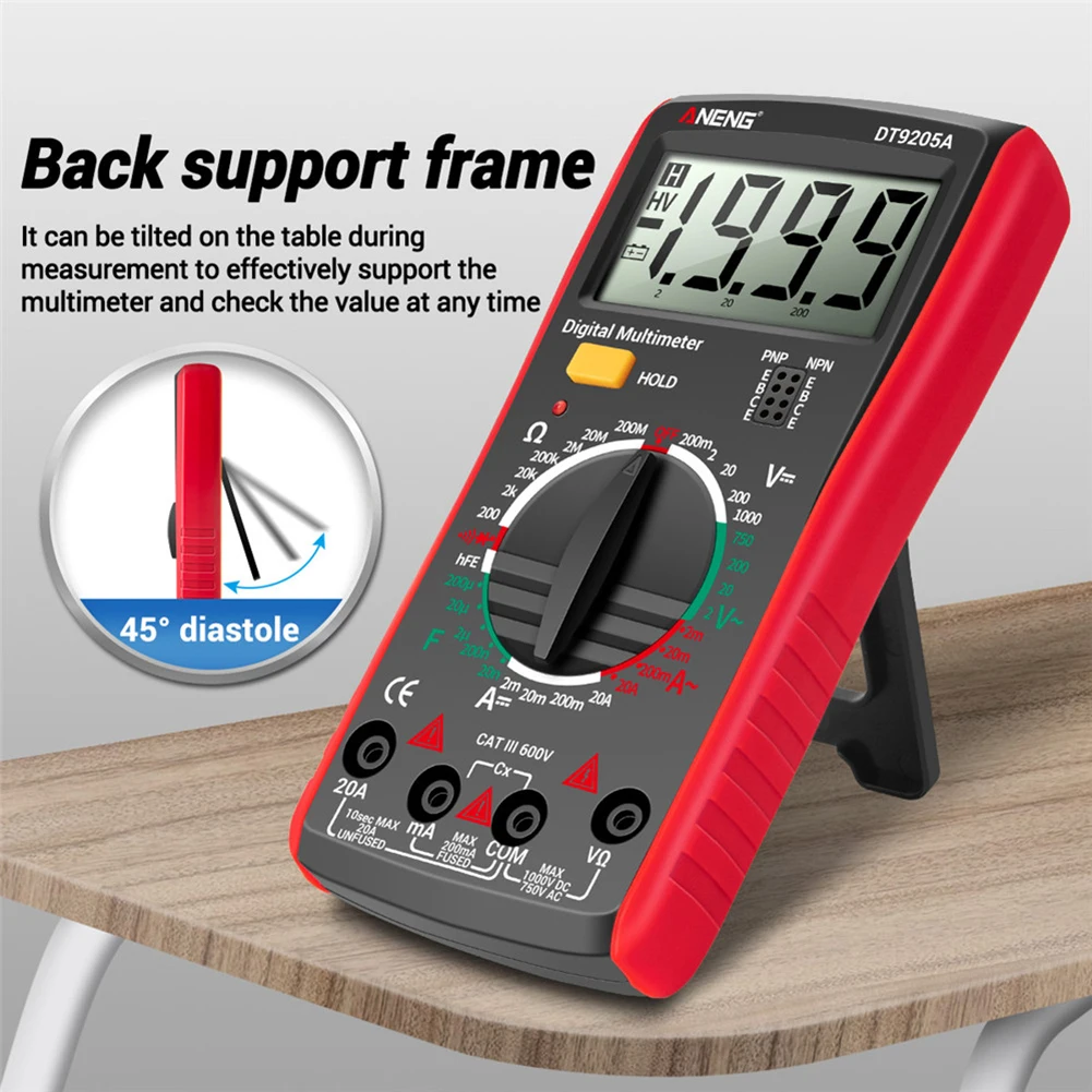 ANENG DT9205A Digital Multimeter Automatic Professional 1999 Counts Auto AC/DC Votage Tester Current Resistance Auto Ohm Tool