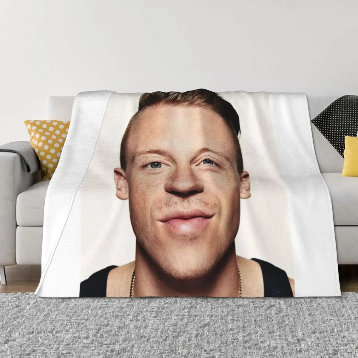 Macklemore head shot Throw Blanket Multi-Purpose Fashion Sofas Soft Beds Blankets