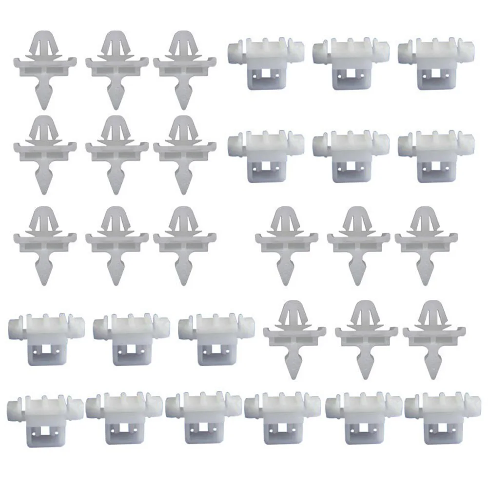 Parts Brackets Fixing Clip Planking White 100% Brand New 30 PC Accessories Easy To Install For Mercedes Sacco 190 W201 W124