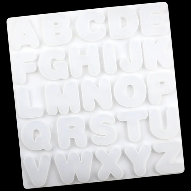 26 Positive English Letters, Silicone Epoxy Mold, Soap Chocolate Cake Mould XG149