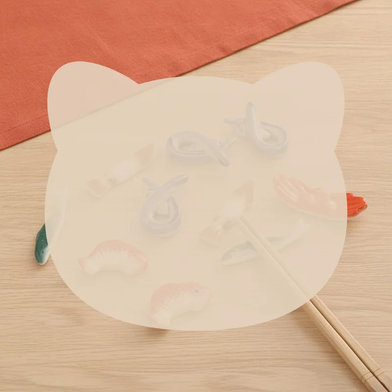 High Temperature Fired Fish Shape Ceramic Chopsticks Holder Crack Resistant Spoon Fork Rest Premium Sushi Rack for Home