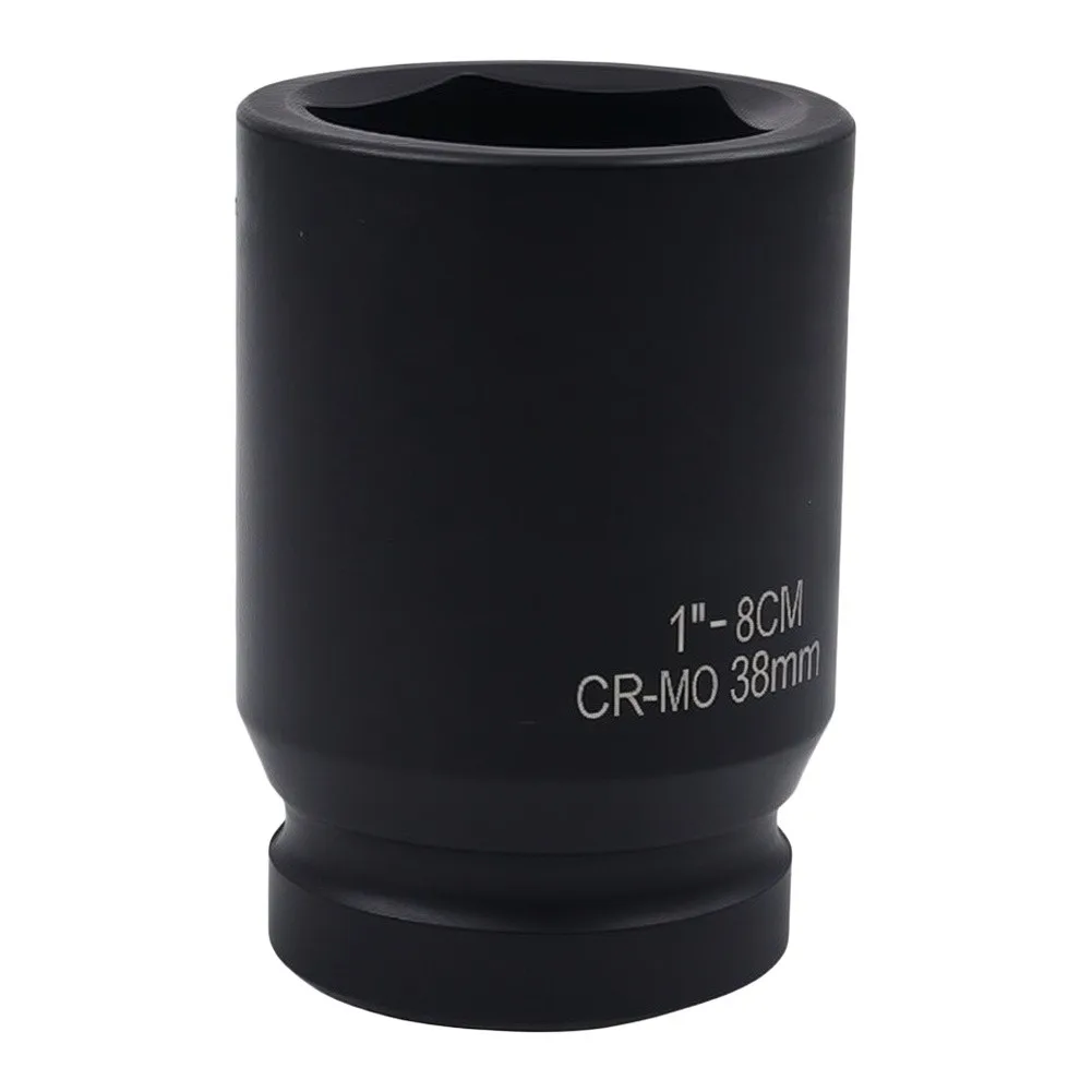 38 mm Socket with 1-Inch Square Drive for Pneumatic For Impact Wrenches Supporting Reliable Engagement on Large Lug Nuts