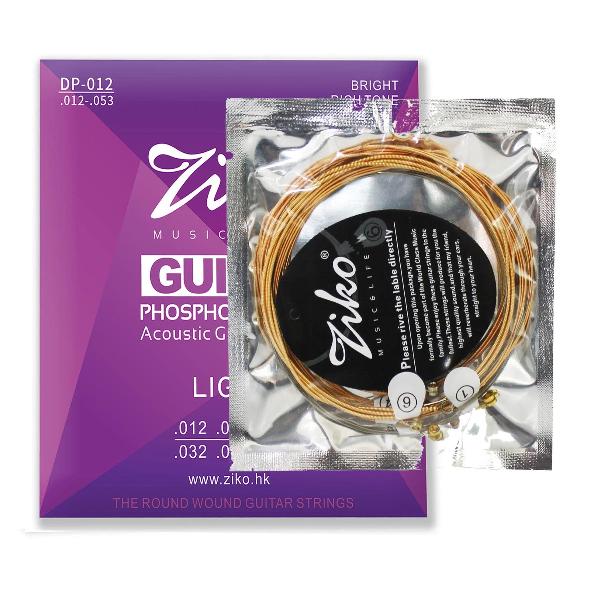 ZIKO Acoustic Guitar Strings Universal Brass Steel Core Strings Electric Guitar String Guitar Musical Instrument Accessories